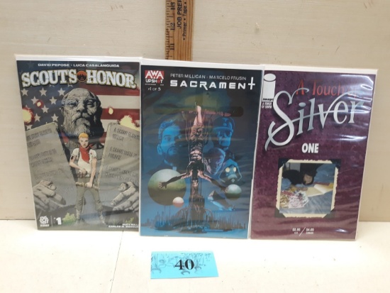 Comic Book Lot, Scouts Honor, Sacrament, Touch of Silver