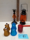 Vintage Votives, Metal and glass Candle Holder, Hanging votive Holder