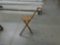 vintage wood kan-o-seat, wood walking stick with folding seat cane is 35in long