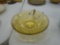 depression glass, yellow rose pattern serving bowl 8.5in across