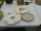 serving plates, lot includes two with 22k gold trim one vitctorian scene and one floral also a small