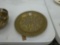brass plate, marked middle eastern plate 9.5in across