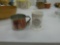 western decor, ceramic tabasco pin holder and a vintage bonanza tin cup