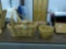 vintage baskets, vintage spokes and weave basket and a double planter basket both handmade