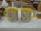 oversized designer coffee mugs, set of two matching mugs one with dogs and one with cats by amorarc