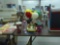 kids cups and lamp, vintage clown and dog with balloons lamp 14in tall and 3 travel cups with lids