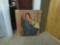 art, vintage painting of a mother and child 20x24