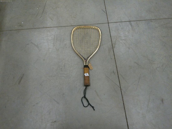 racket, vintage badminton racket by ektelon quazar 19in long