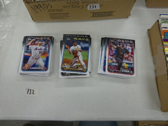 baseball cards, large run of topps 2024 neon cards