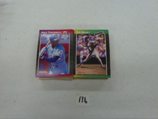 baseball cards, donruss "89" series printed in 1988