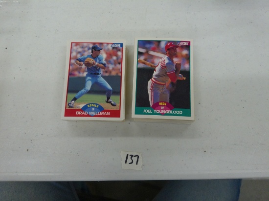 baseball cards, score 1989 player postion cards