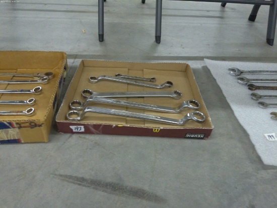 american wrenches, 5 various size box-end wrenches