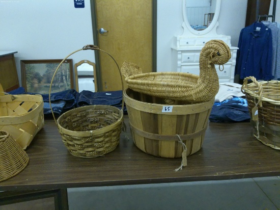 basket lot, fruit picking basket, bird basket, and woven easter style basket