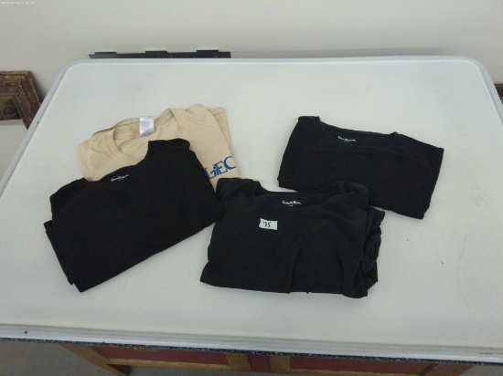 men's tops, 3 goodfellow black t-shirts 2 are XL and 1 is 2X also a gildan XL