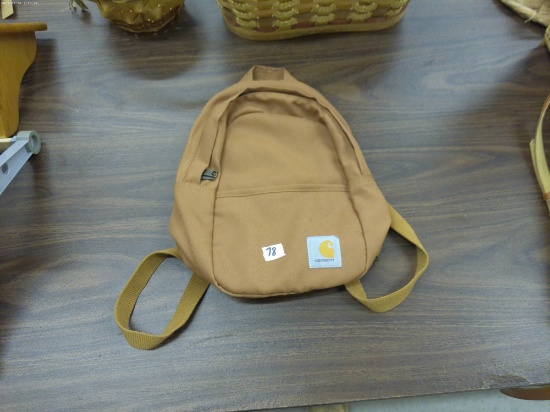 carhartt mini backpack, in classic brown 7.5x11.5x5 in great shape