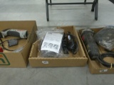 tool lot, includes a dremel tool and a escape respirator