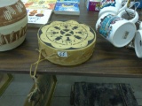 native american animal hide drum, all handmade of natural materials by a native american artist