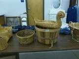 basket lot, fruit picking basket, bird basket, and woven easter style basket