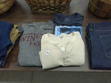 men's tops, league brand size M t-shirt, subaru t-shirt size L, old navy long sleeve 2XL