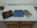 ladies clothing, L.L. bean size M slip-on jeans, 35th and 10th slip-on size s/m and a pair of keds s