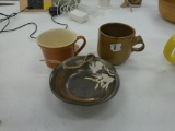 pottery, lot of 2 mugs one is imperial by w. dalton and one signed by artist also includes a small a