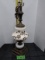 Vintage Brass and Marble Lamp, untested