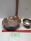Silver Plated Bowl, Handmade Ceramic Bowl w/Texture Design