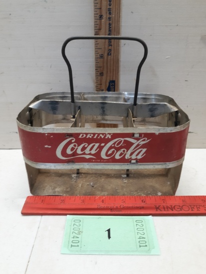 Vintage Metal Coke Bottle Carrier