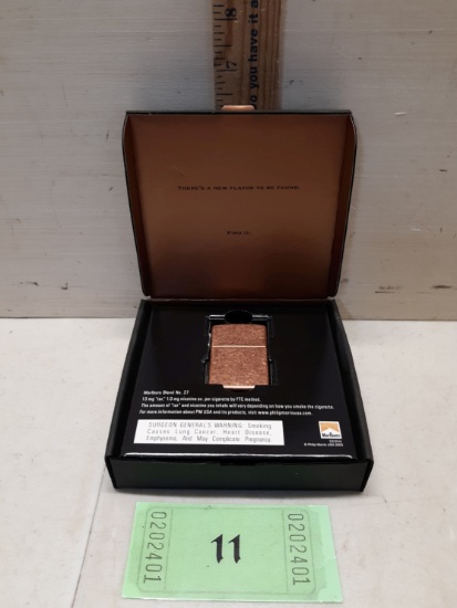 Vintage 2003 Zippo Marlboro Blend No. 27 Promo Lighter w/Copper Finish