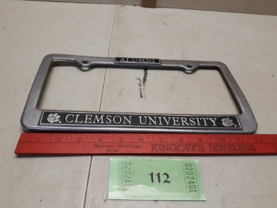 Clemson University Alumni Tag Cover, Metal