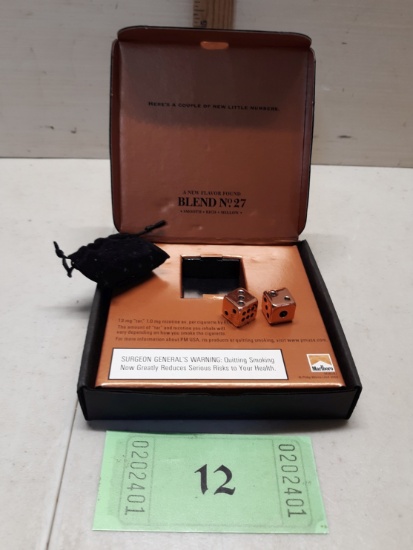 Vintage 1990's Zippo Marlboro Blend No.27 Promo Dice