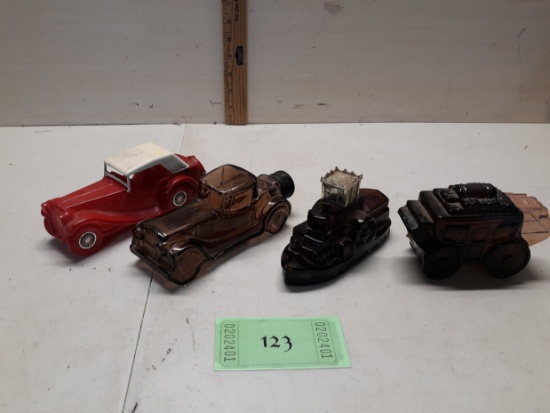 Vintage Avon Cologne Bottles, Cars, Steamboat, Stagecoach