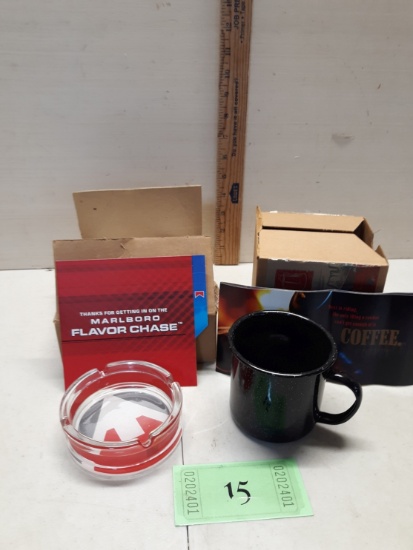 Vintage Marlboro Ash Tray and Coffee Cup