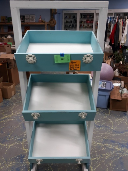 Wooden Display with 3 Shelves