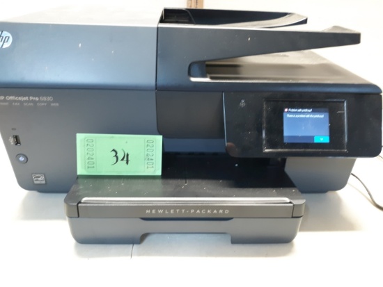 HP Officejet Pro 6830 Print/Fax/Scan/Copy/Web, powers on