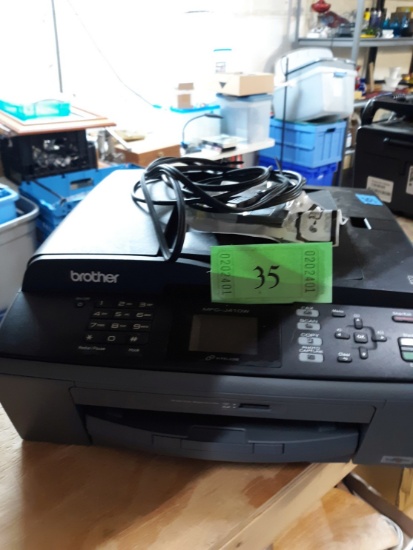 Brother Printer/Fax/Scan/Copy /Web, ink, powers on