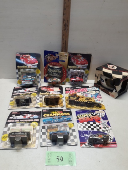 Nascar Lot, die cast cars, Beverage Cup and Can Holder