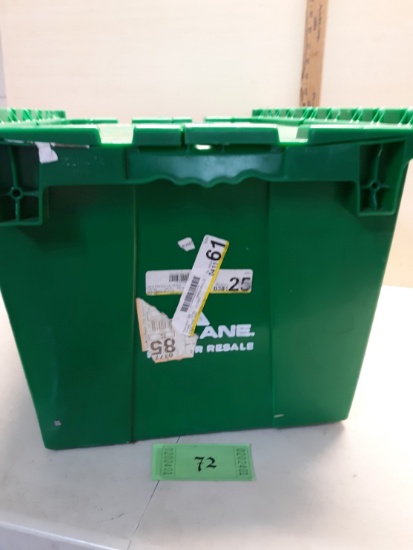 Tote w/folding lid, green