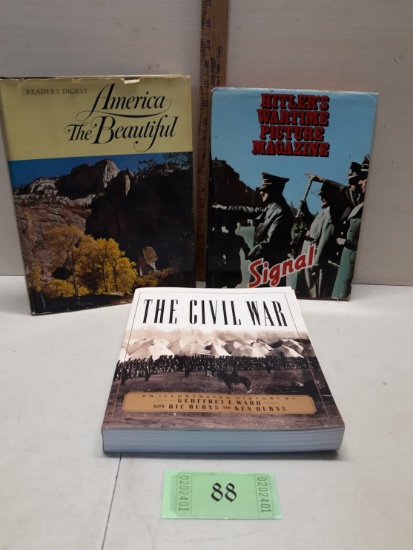Vintage Book Lot, The Civil War, America the Beautiful, Hitler's Wartime
