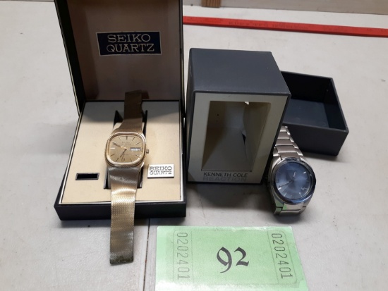 Seiko Quartz Watch (Band Broke), Kenneth Cole Reaction Watch