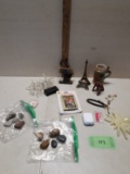 Misc Lot, Sea Shells, Eifel Tower, ear buds,  and more