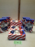 Made In America Glass Ornaments, 8 Boxes