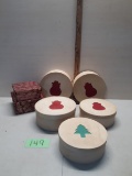Christmas Boxes, Snow Men, Xmas Tree and Fabric