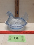 Vintage Light Blue Hen On Nest