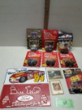 Nascar Lot, die cast cars, tags, cards