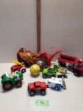 Misc Toy Lot, cars, Dinosaurs, Greenville Braves Mit and more