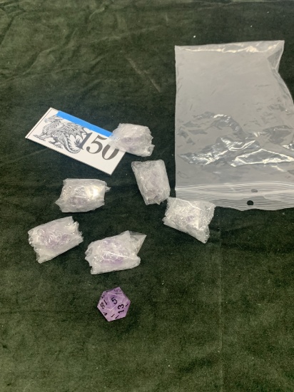 Dice Set, Amethyst