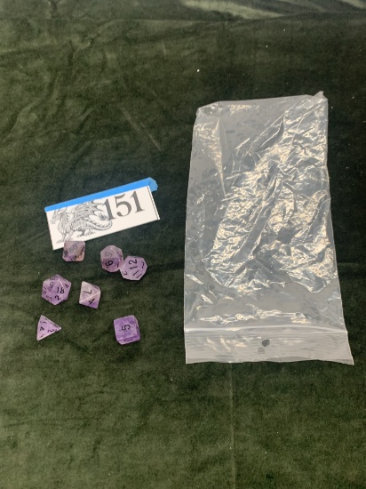 Dice Set, Amethyst