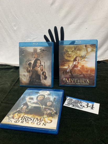 3x Movie CDs Mythicam Darkspore, The Christmas Dragon, Mythica, A Quest for Heroes