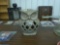 owl decor, large ceramic owl candle holder 9in tall